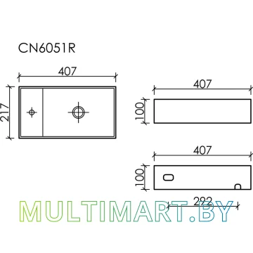 Умывальник Ceramica Nova Element R CN6051R картинка 7
